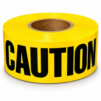 ATERET Premium Yellow Caution Tape I 3 inch x 1000 feet I Harzard Tape w/Bright Yellow & Bold Black Text I 3" Wide for Maximum Readability I Ideal Use for Danger/Hazardous Areas (1-Pack)