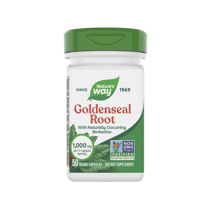 Nature's Way Premium Herbal Goldenseal Root, 1,140 mg per Serving, 50 Vcaps