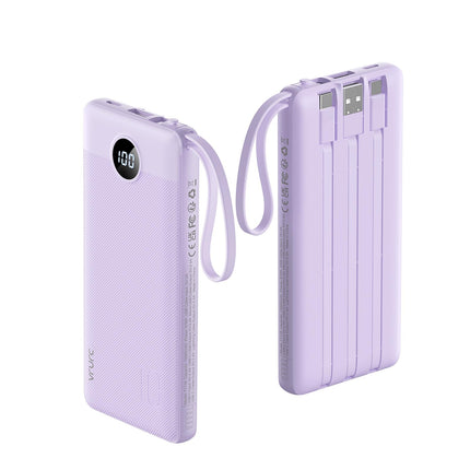 VRURC Portable Charger,4 Built -in Cables Power Bank 10000mAh,Flight-Safe