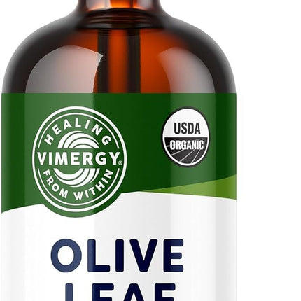 Vimergy Olive Leaf – Supports Immune Health* 57 2mL (2 Droppers or 58 Drops) Servings (200mg Extract Per Serving) – USDA Certified Organic, Vegan, Paleo-Friendly and Gluten-Free – 115 mL