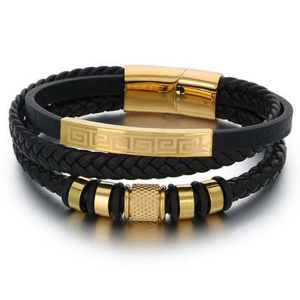 Kim Carrey Italian Handmade Leather Bracelets for Men