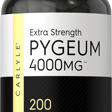 Carlyle Pygeum Africanum Bark | 200 Capsules | High Potency Extract | Non-GMO, Gluten Free Supplement