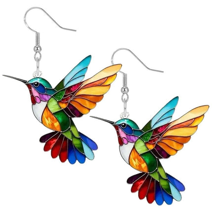 Hummingbird Earrings for Women with 925 Sterling Silver Hooks