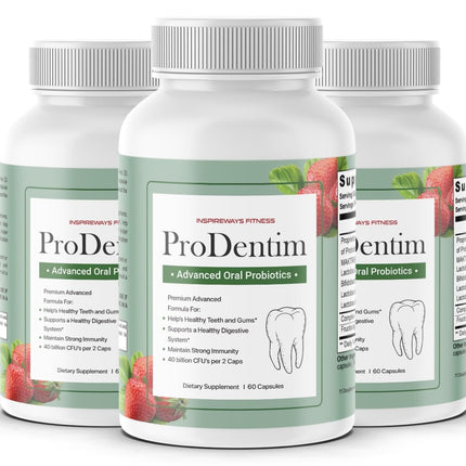 ProDentim Advanced Oral Health Probiotics– Advanced Formula for Healthy Gums, Teeth, Fresh Breath - Oral Probiotics for Bad Breath Support (3-Pack - 180 Capsules) (3-Bottles)