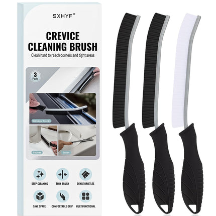 SXhyf Crevice Cleaning Brush - Grout Scrub Brush, House Cleaning Supplies, Gap Cleaning Tools, Home Essentials, Gifts for Women Men, Hard Bristle Crevice Cleaner Brush for Household Use, Bathroom