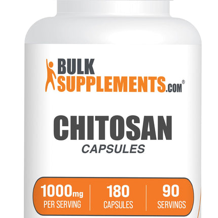 BulkSupplements.com Chitosan Capsules - Chitosan Supplements, Chitosan 1000mg - from Shellfish, 2 Capsule per Serving, 180 Capsules (Pack of 1)