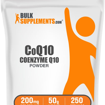 BulkSupplements.com Coenzyme Q10 Powder - Coenzyme Q10 200mg Supplement, Nutritional Supplement - Gluten Free, 200mg per Serving, 50g (1.8 oz) (Pack of 1)