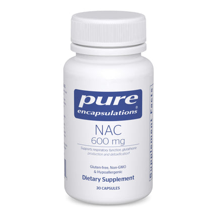 Pure Encapsulations NAC 600 mg - N-Acetyl Cysteine NAC Supplement for Lung Health & Immune Support, Liver Support & Antioxidants* - with Freeform N-Acetyl-L-Cysteine - 30 Capsules