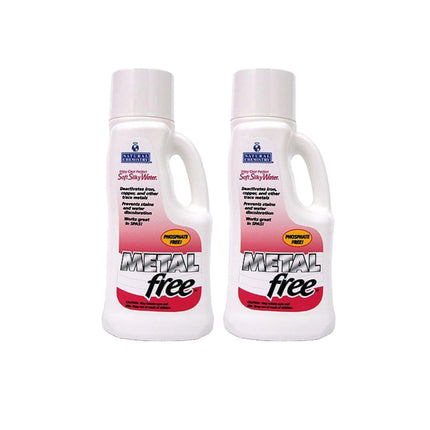 Natural Chemistry Metal Free, 1 Liter, Pack of 2, Phosphate Free, Protects Against Calcium and Mineral Scale Buildup, Prevents Stain and Water Discoloration