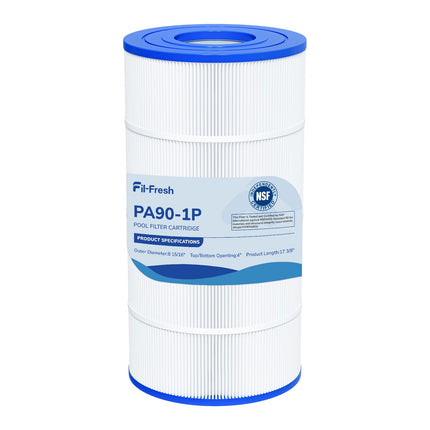 Fil-fresh C900 Pool Filter Cartridges Compatible with Hayward C900, Replacement for Pleatco PA90, Hayward CX900RE, Unicel C-8409, 90 sq.ft