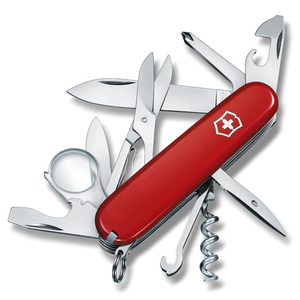 Victorinox Explorer Swiss Army Knife - 16 Function Pocket Tool - Red