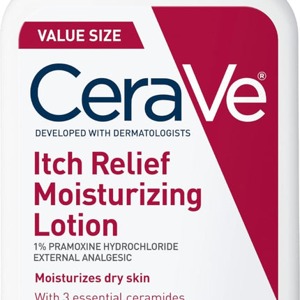 CeraVe Anti Itch Lotion, Hyaluronic Acid Body Moisturizer for Dry Skin,16oz