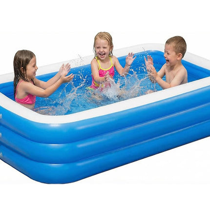 Inflatable Swimming Pool 71”×51”×24” Large Inflatable Pools, Blow Up Pools Durable Family Pool for Summer Water Party, Outdoor, Garden Backyard(180×130×56CM)