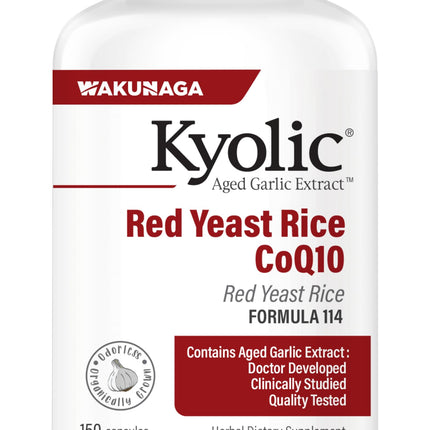 Kyolic Aged Garlic Extract Formula 114, Red Yeast Rice CoQ10, 150 Capsules