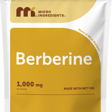 Micro Ingredients Berberine 1000mg with MCT Oil, 120 Softgels | Berberine HCI from Berberis Aristata | Non-GMO, Gluten Free, No Soy
