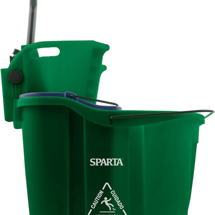 SPARTA 35 Qt Mop Bucket System with Wringer and Insert, Green