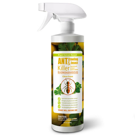 EcoVenger By EcoRaider Ant Killer & Crawling Insect Killer, 16 OZ Ready to Use, Indoor & Outdoor, Kills & Repels, Lasting Prevention, Natural & Non-Toxic Plant Based Formula, Pleasant Citrus Scent