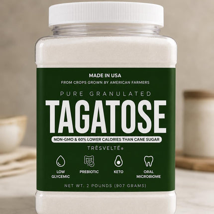 TAGATOSE, Pure Granulated, 2 lb, Prebiotic, Keto, Sugar Replacement, Low Calorie, Non-GMO