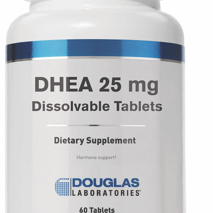 Douglas Laboratories DHEA 25 mg Dissolvable Tablets | Supports Immune Health, Brain, Bones, Metabolism and Lean Body Mass* | 60 Tablets