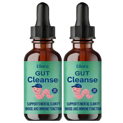 ELLORA Gut Cleanse Liquid Drops – 11 Natural Ingredients Including Black Walnut Hull, Oregano & Licorice Root – Supports Digestive Balance, Gentle Cleanse & Immune Support (2)