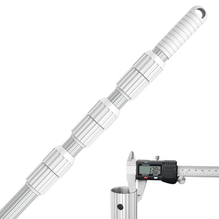 ARLBA Professional 16.5 Foot Swimming Pool Pole Telescopic，Heavy Duty Aluminum Extension Pole Thicken 1.30mm,Telescoping Pole Adjustable 6.5-16.5ft, Pool Cleaning Pole for Vacuum,Brush,Skimmer Net