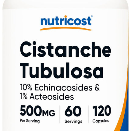 Nutricost Cistanche Tubulosa 500mg Per Serving, 120 Capsules - Vegan, GMO-Free, 60 Servings