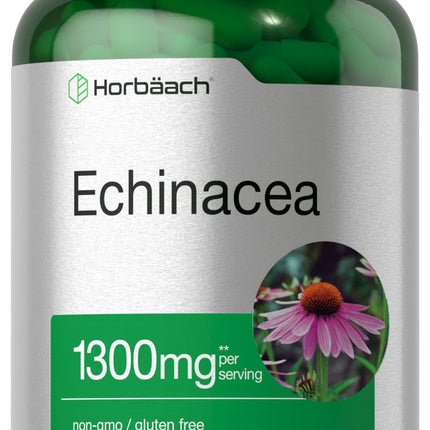 Horbäach Echinacea Extract Capsules | 300 Count | Vegan, Non-GMO, Gluten Free Supplement