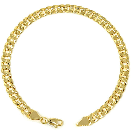 BA UNIQUE FASHION Gold Electroplated Anklet for Women, 9-12 Inch Sizes, Figaro, Cuban, Mariner, Herringbone Design - Made in Korea (10, Concave Cuban Chain)