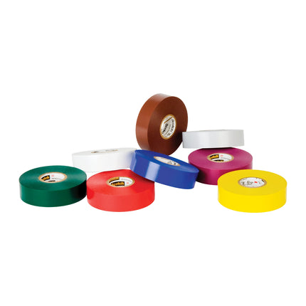 3M Scotch Electrical Tape 35, 1/2 in x 20 ft, 8 Rolls, Multi-Color