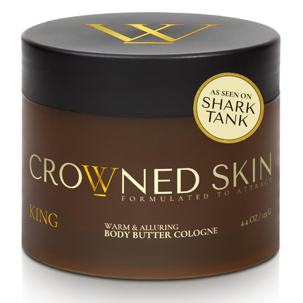 Crowned Skin Body Butter Cologne, King, Warm and Sensual, 4.4 oz