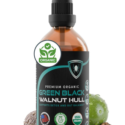 Zenmen Organic Green Black Walnut Hull Tincture - Intestinal Cleanse & Gut Support | 60 Servings | Juglone-Rich Extract | Dried Green-Stage Hull | Made in USA