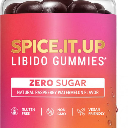Enyvia Libido Support for Women Intimacy Gummies - Fast Acting HornyGoatWeed for Women Extract - Gluten Free, Vegan & Non-GMO - Raspberry Watermelon Flavor - Spicy Gummies for Couples - 60 Gummies