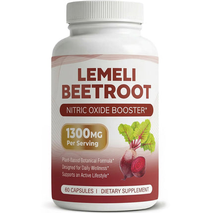 LEMELI BEETROOT Capsules，Beet Root Supplement- 60 Capsules