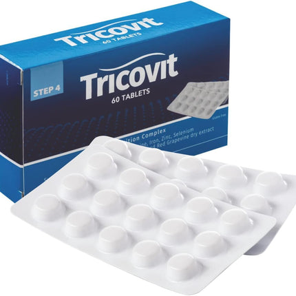 Tricovit Hair Growth Supplement - Nail & Hair Health Vitamins with Amino Acids, Minerals & Antioxidants - Dermatologist-Formulated & Gluten-Free Vitamins and Supplements for Women & Men (60 Tablets)