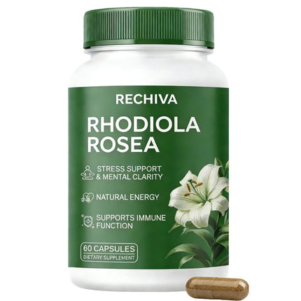 Restine Rhodiola Rosea Capsules 500mg - Non-GMO, Gluten-Free Formula - 60 Capsules