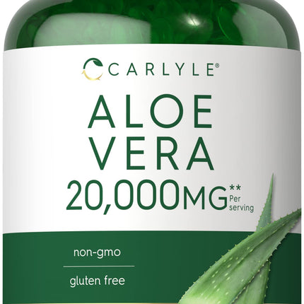 Carlyle Aloe Vera Softgel Capsules | 300 Count | Aloe Vera Gel Supplement | Non-GMO, Gluten Free