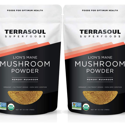 Terrasoul Superfoods Organic Lion's Mane Mushroom Powder (4:1 Extract), 11 Ounces