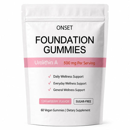 ONSET Foundation Gummies, Strawberry Flavored, 60 Gummies