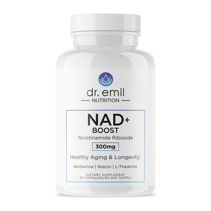 DR. EMIL NUTRITION NAD+ Boost - Nicotinamide Riboside Supplement - Supports Cellular Energy, Longevity & Healthy Aging - Non-GMO - with Berberine, L-Theanine & Niacin - 30-Day Supply