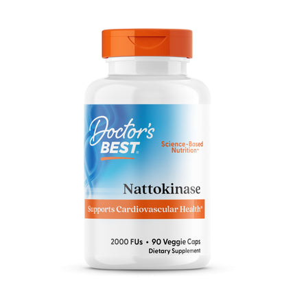 Doctor's Best Nattokinase 2000 FU Supplement for Men & Women - Supports Blood Flow, Heart Health, & Healthy Circulation, Nattokinase Enzyme Sourced from Japanese Natto, Capsule Form - 90 Veg Caps