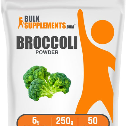 BulkSupplements.com Broccoli Powder - Broccoli Floret & Stalk Powder, Sulforaphane Supplement - Vegan & Gluten Free, 5g per Serving, 250g (8.8 oz) (Pack of 1)