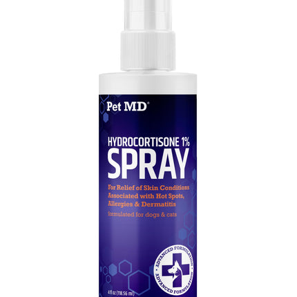 Pet MD Hydrocortisone Spray for Dogs, Cats, Horses - 4 oz