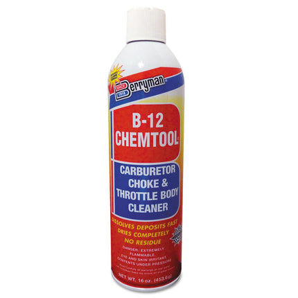 Berryman 0117C B-12 CHEMTOOL Carburetor/Choke Cleaners, 16 oz. Aerosol Can, Clear (Pack of 12)