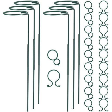 Plant Stake Support, Adjustable Height 16" or 30" for Garden Support Stake