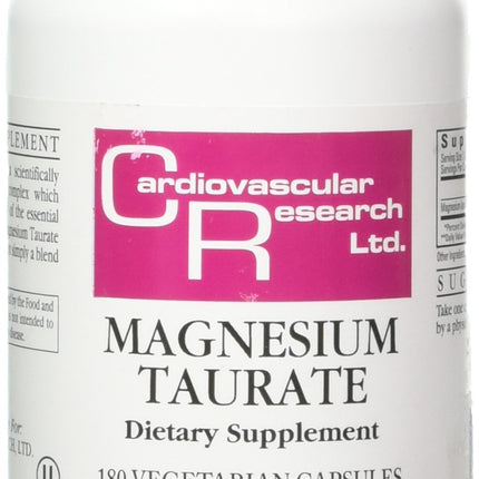 Cardiovascular Research Ecological Formulas Magnesium Taurate Capsule, 125 mg, 180 Count (EFMGT180)