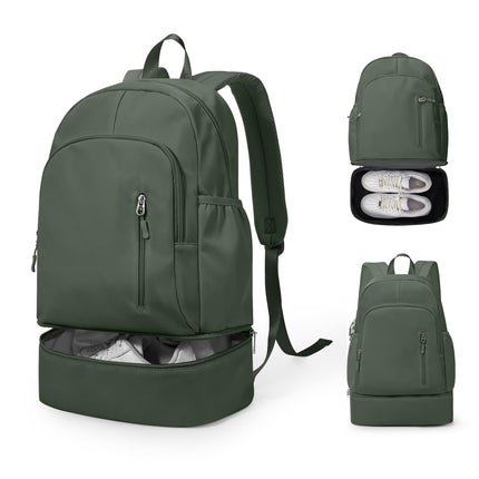 VENATIN Gym Backpack for Women Men, Lightweight Gym Bag with Shoe Compartment, Waterproof Sports Backpack with Wet Pocket, Green