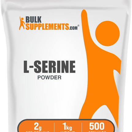 BulkSupplements.com L-Serine Powder - Serine Supplement, Amino Acid Powder - Unflavored & Gluten Free, 2g per Serving, 1kg (2.2 lbs) (Pack of 1)