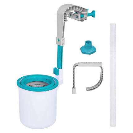 Bestway Flowclear Pool Wall Mounted Automatic Pool Surface Skimmer for Above Ground Pools with 530 Gallon and Above Filter Pumps, White/Blue