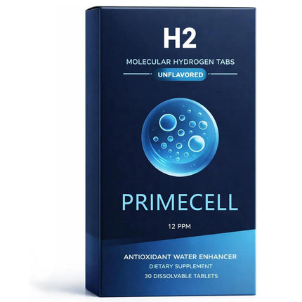 Ethris Primecell H2 Molecular Hydrogen Tablets- Effervescent H2 Tablets for Drinking Water，Portable Molecular Hydrogen Water Tabs - Dissolves in 12–16 fl oz Water，30 Count