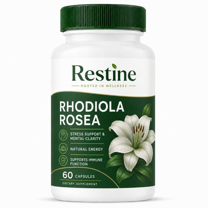 Healthy Flow Restine Rhodiola Rosea Capsules, 60 Capsules